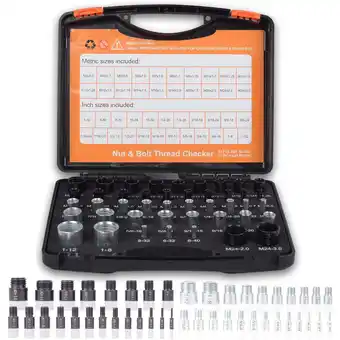 Walmart MYJTOPUS 44pcs Nut and Bolt Thread Checker Standard and Metric Set offer
