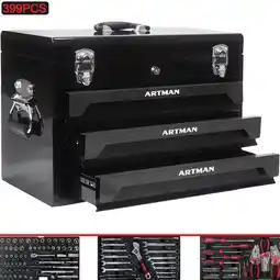 Walmart Seizeen Heavy Duty Universal Mechanic Tool Set, Metal Black, 19.7x 10.6 x 13.86, 339 Count offer