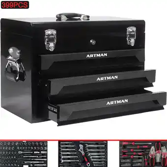 Walmart Seizeen Heavy Duty Universal Mechanic Tool Set, Metal Black, 19.7x 10.6 x 13.86, 339 Count offer