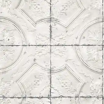 Walmart Chesapeake Susanna Off-White Vintage Tin Tile Wallpaper offer
