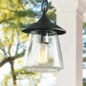 Walmart LNC Modern Farmhouse 1-Light Porch Patio Outdoor Hanging Pendant Lights - D 6.25 x H 9.4 offer