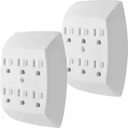 Walmart GE 6 Ac Grounded Tap Outlet, White, 2 Pack, 46852 offer
