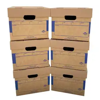 Walmart UBMOVE Office Moving & Storage Boxes, Double Wall Files Boxes, 6 Count, 1 Pack offer