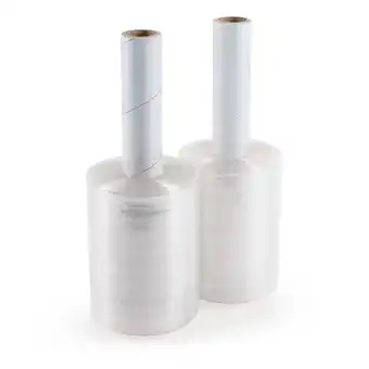 Walmart IDL Packaging 5x 1000' Stretch Wrap Mini Roll of 80 Gauge (2 Rolls) with Extended Core Handle offer