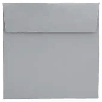 Walmart JAM Paper 7.5 x 7.5 Square Metallic Invitation Envelopes, Silver Stardream, Bulk 250/Box offer
