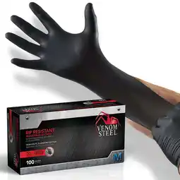 Walmart Venom Steel Premium Industrial Black Nitrile Gloves, Medium, 100 Count offer