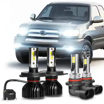 Walmart Para For Toyota Tundra 2000-2005 2006 combo LED Headlight +Kit de luz antiniebla offer