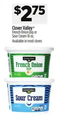 Dollar General Clover Valley French Onion Dip or Sour Cream offer
