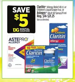 Dollar General Claritin or Astepro offer