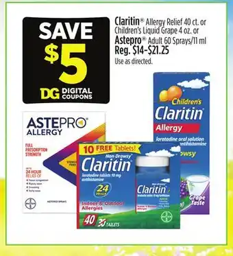 Dollar General Claritin or Astepro offer