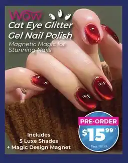 Showcase US Wow Cat Eye Glitter Gel Nail Polish offer