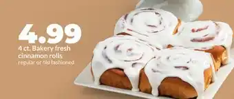 Hy-Vee 4 ct. Bakery fresh cinnamon rolls offer
