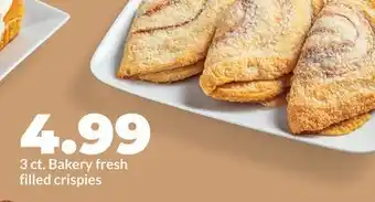 Hy-Vee 3 ct. Bakery fresh filled crispies offer