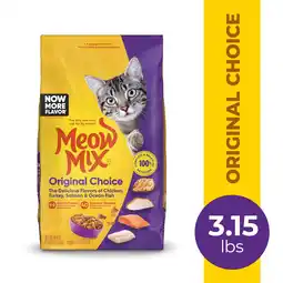 Walmart Meow Mix Original Choice Dry Cat Food, 3.15 lb. Bag offer