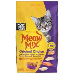 Walmart Meow Mix Original Choice Dry Cat Food, 3.15 lb. Bag offer
