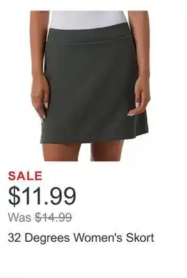 Costco 32 Degrees Women's Skort offer
