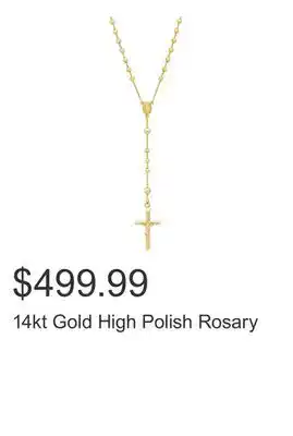 Costco 14kt Gold High Polish Rosary offer