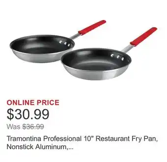Costco Tramontina Professional 10 Restaurant Fry Pan, Nonstick Aluminum, 2 pk offer