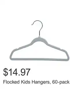 Costco Flocked Kids Hangers, 60-pack offer