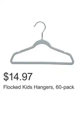 Costco Flocked Kids Hangers, 60-pack offer