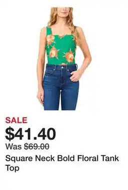 Belk Square Neck Bold Floral Tank Top offer