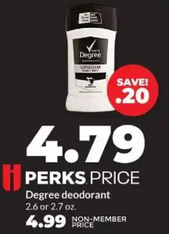 Hy-Vee Degree deodorant offer