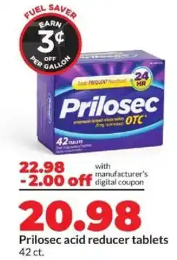 Hy-Vee Prilosec acid reducer tablets offer