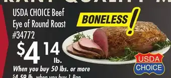 Smart & Final USDA CHOICE Beef Eye of Round Roast offer