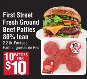 Smart & Final First Street Fresh Ground Beef Patties 80% lean offer