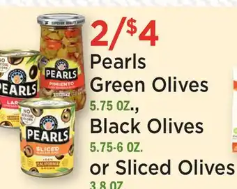 Heinen's Pearls Green Olives 5.75 OZ., Black Olives 5.75-6 OZ. or Sliced Olives 3.8 OZ offer