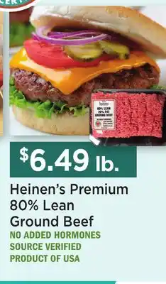 Heinen's Heinen's Premium 80% Lean Ground Beef offer