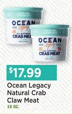 Heinen's Ocean Legacy Natural Crab Claw Meat offer