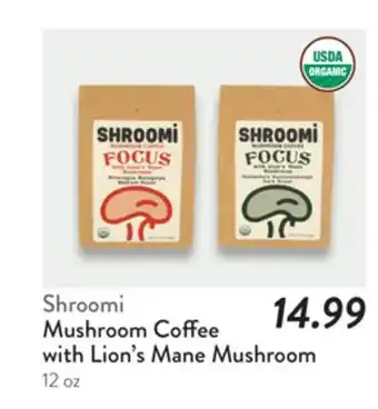 Fresh Thyme Shroomi Mushroom Coffee with Lion's Mane Mushroom offer