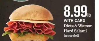Mariano's Dietz & Watson Hard Salami offer