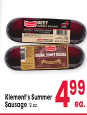 Jewel-Osco Klement's Summer Sausage offer