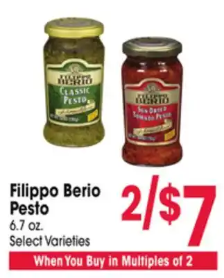 Jewel-Osco Filippo Berio Pesto offer