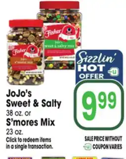 Jewel-Osco JoJo's Sweet & Salty 38 oz. or S'mores Mix 23 oz offer