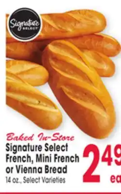 Jewel-Osco Signature Select French French, Mini French or Vienna Bread offer