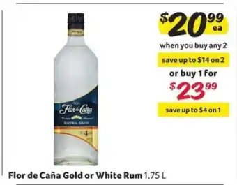 Winn Dixie Flor de Cana Gold or White Rum offer