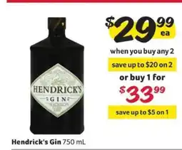 Winn Dixie Hendrick's Gin offer
