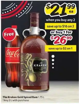 Winn Dixie The Kraken Gold Spiced Rum offer