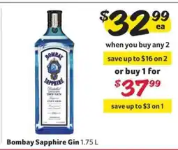 Winn Dixie Bombay Sapphire Gin offer