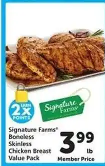 Safeway Signature Farms Boneless Skinless Chicken Breast Value Pack offer