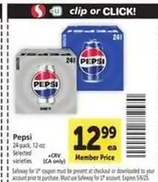 Safeway Pepsi offer