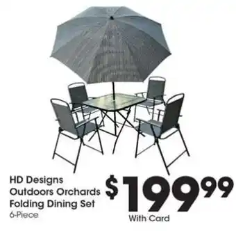 Kroger HD Designs Outdoors Orchards Folding Dining Set offer