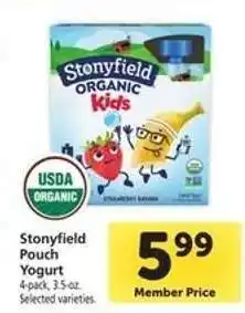 Safeway Stonyfield Pouch Yogurt offer