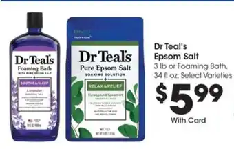 Kroger Dr Teal's Epsom Salt offer