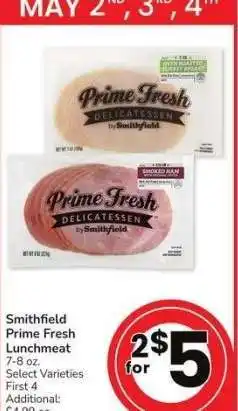 Albertsons Smithfield Prime Fresh Lunchmeat - 7-8 oz. Select Varieties offer