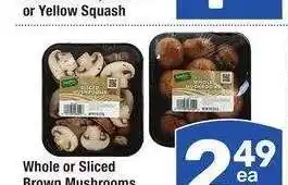 Albertsons Whole or Sliced Brown Mushrooms - 8 oz. Pkg offer