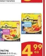 Albertsons Ling Ling Ramen - 8-9.15 oz., Select Varieties offer